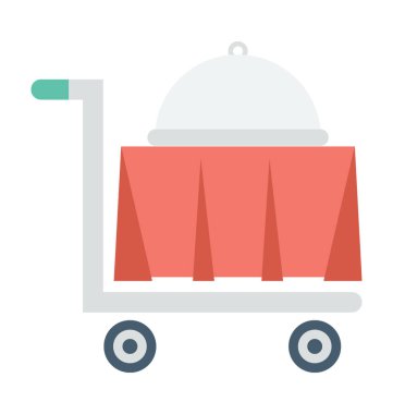 Yiyecek arabası vektör simgesi 