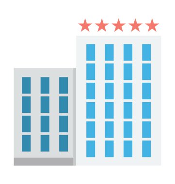 Otel renkli vektör simgesi 