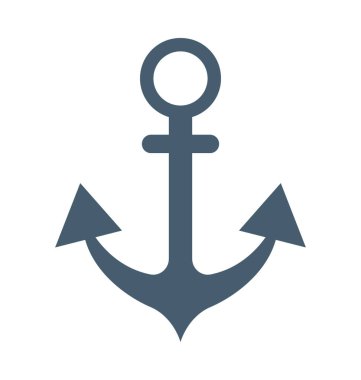 Çapa renkli vektör simgesi 