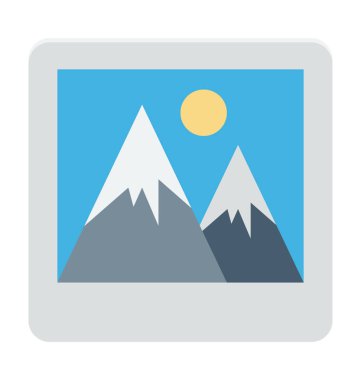 Manzara renkli vektör simgesi