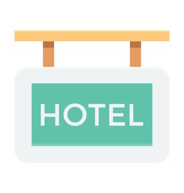 Otel imzası vektör simgesi 