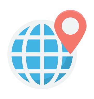 harita pin vektör simgesi 