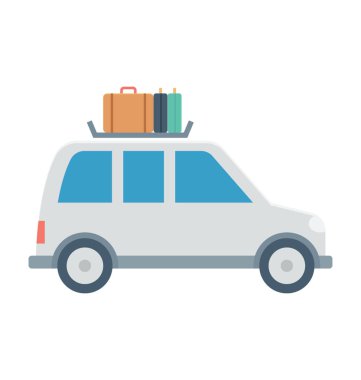 Taksi renkli vektör simgesi