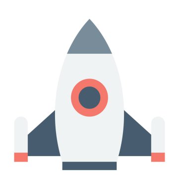 Roket renkli vektör simgesi