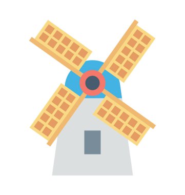 Rüzgar değirmeni vektör simgesi