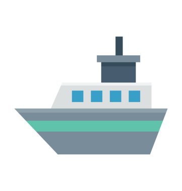 Gemi renkli vektör simgesi