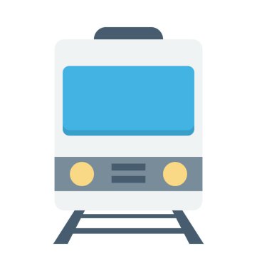 Tramvay renkli vektör simgesi