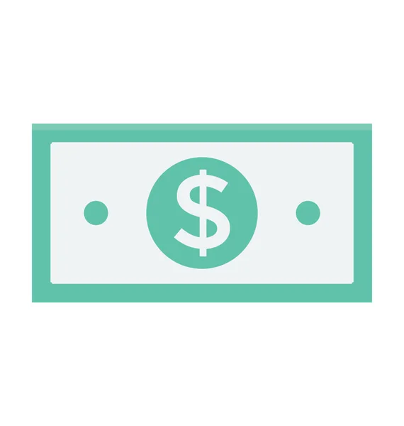 Δολάριο Σημείωση Εικονίδιο Του Φορέα — Διανυσματικό Αρχείο
