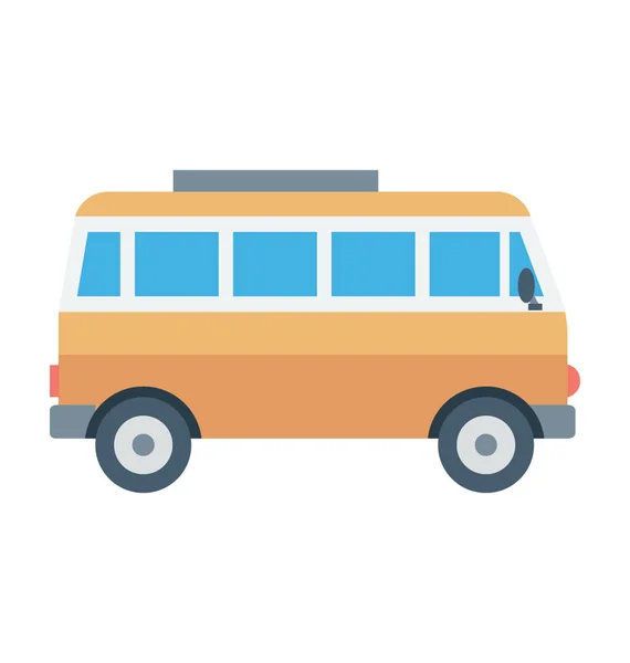 Bus Icono Vector Color — Vector de stock