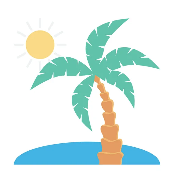 Palmiye Ağacı Vektör Simgesi — Stok Vektör