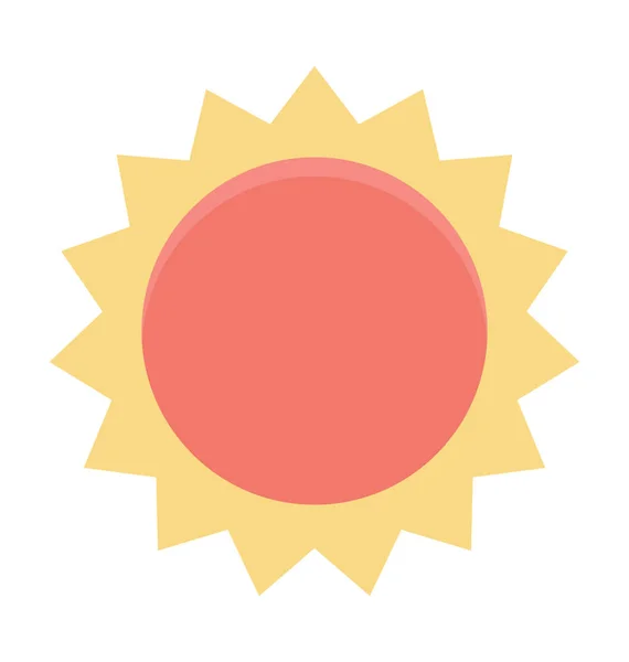 Güneş Renkli Vektör Simgesi — Stok Vektör