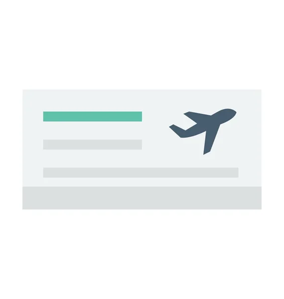 Air Ticket Vector Icon — Stock Vector