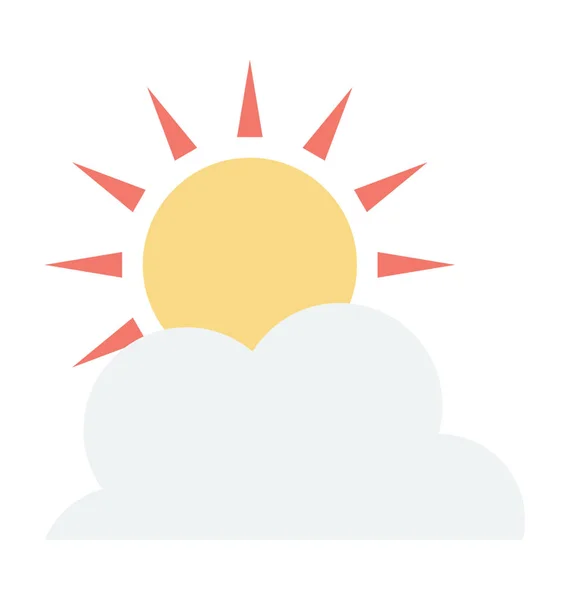 Sun Rise Vector Icon — Stock Vector