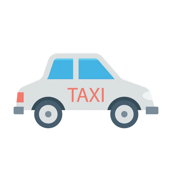 Taxi Färgad Vektor Icon — Stock vektor