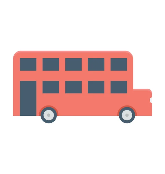 London Bus Vector Icono — Archivo Imágenes Vectoriales