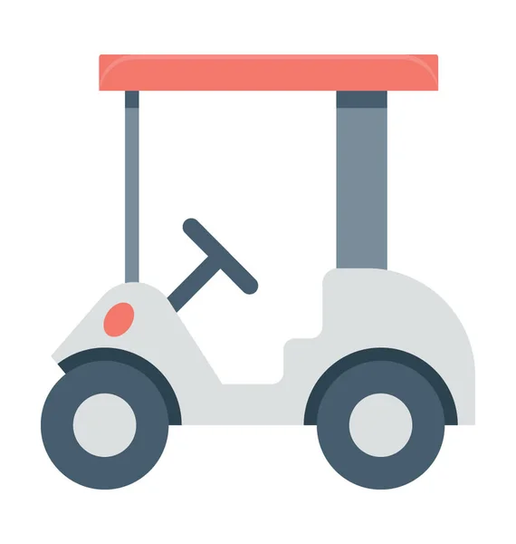 Carro Golf Vector Icono — Vector de stock