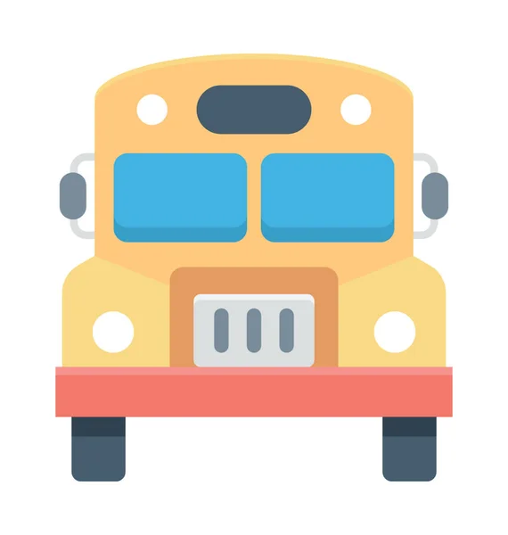 Autobús Escolar Vector Icono — Vector de stock