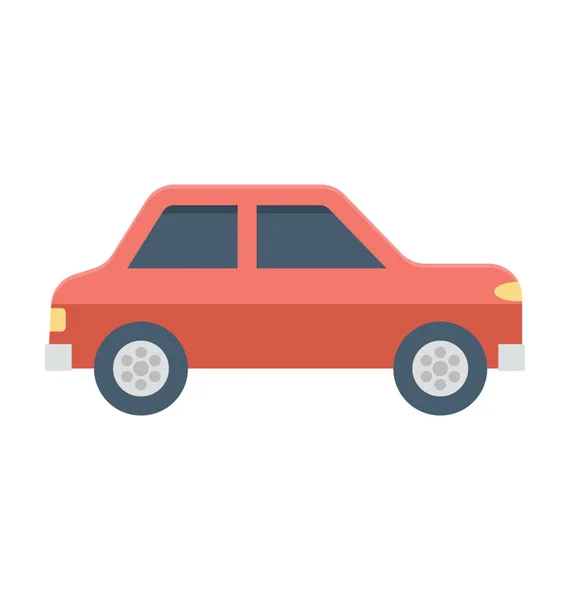 Coche Icono Vector Color — Vector de stock