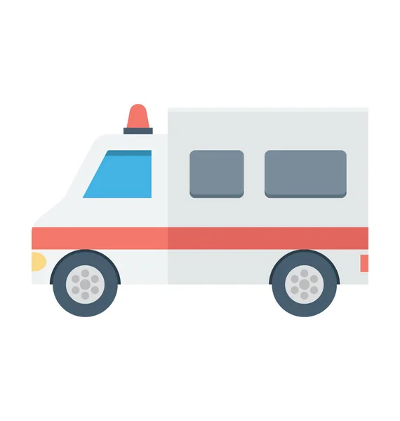 Ambulance Gekleurde Vector Pictogram — Stockvector