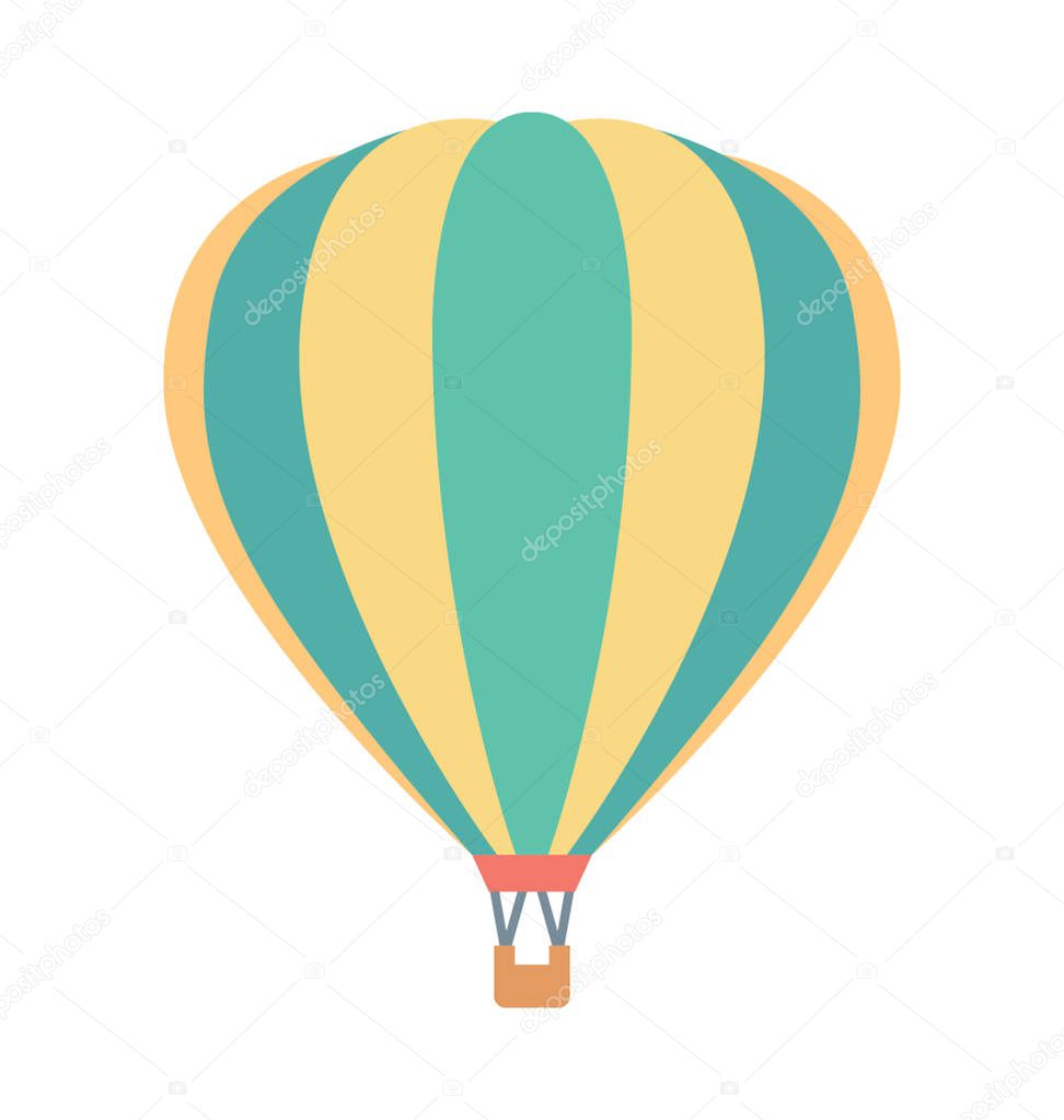 Hot Air Balloon Vector Icon 