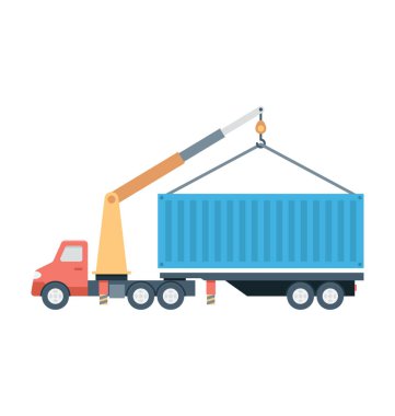 Çekici kamyon vektör simgesi