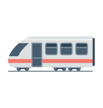 Tramvay renkli vektör simgesi