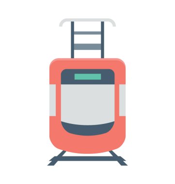 Tramvay renkli vektör simgesi