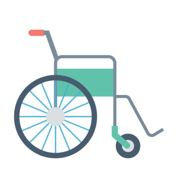 Tekerlekli sandalye vektör simgesi 