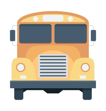 Okul otobüsü renkli vektör simgesi