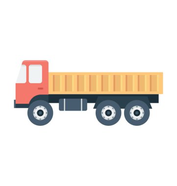 Kamyon renkli vektör simgesi