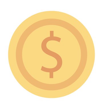  Dolar sikke vektör simgesi