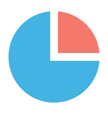  pasta grafiği vektör simgesi