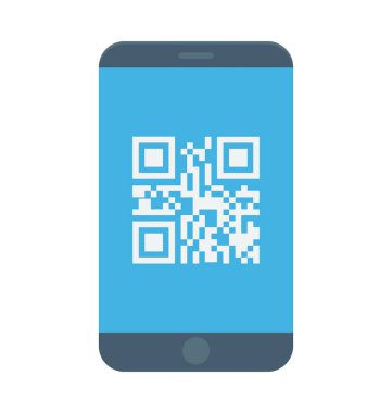  QR tarayıcı vektör simgesi 