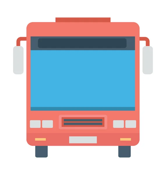 Ícone Vetorial Colorido Ônibus —  Vetores de Stock