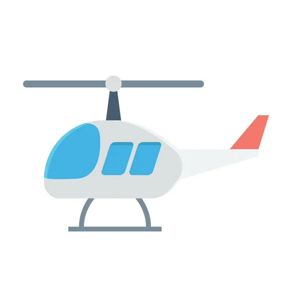 Helicopter Colored Vector Icon — Stock Vector