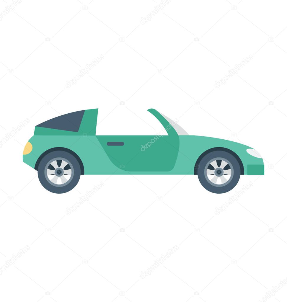 Roofless Car Vector Icon