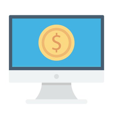  Online iş vektör simgesi