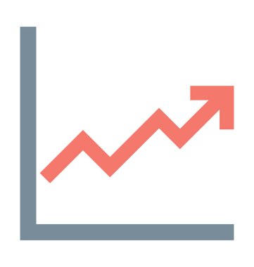  Büyüme grafik vektör simgesi