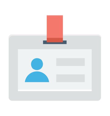  kimlik kartı vektör simgesi