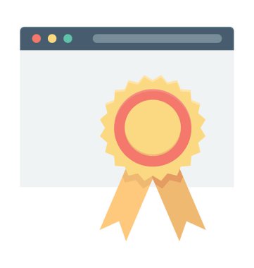  Web vektör simgesi sertifikalı