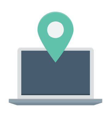  Online harita vektör simgesi