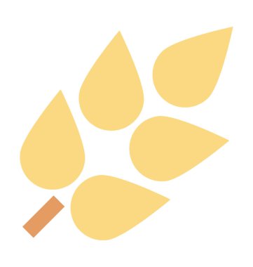  Buğday kulak vektör simgesi 