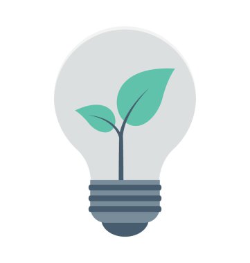  Eco ampul vektör simgesi 