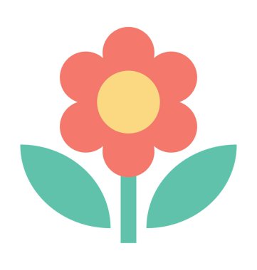  çiçek vektör simgesi 