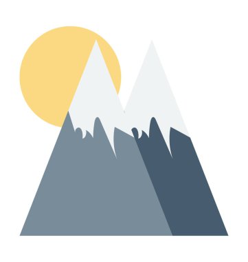  Dağlar vektör simgesi 