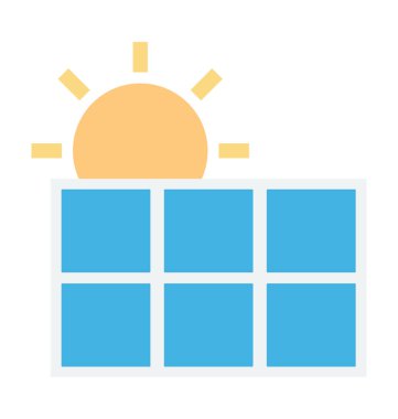  solar panel vektör simgesi 