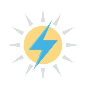  Güneş enerjisi vektör simgesi 