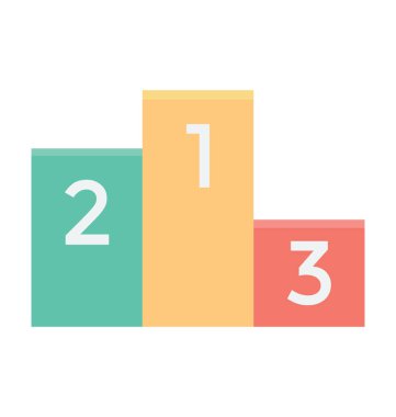 Podyum renkli vektör simgesi