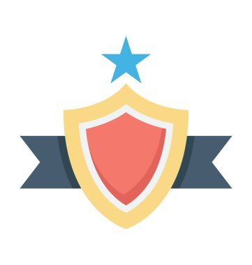 Yıldızlı rozet vektör simgesi