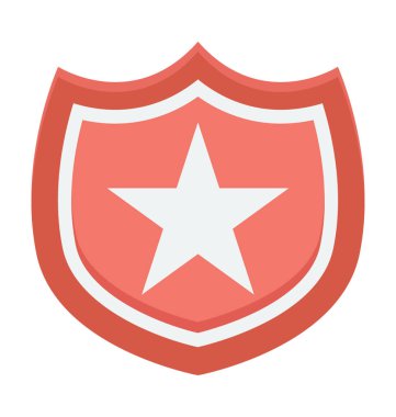 Yıldızlı rozet vektör simgesi